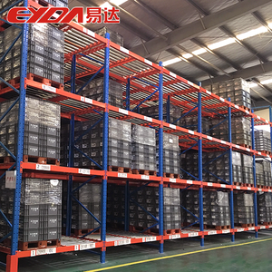 5 Layer Metal Pallet Flow Rack Gravity Storage Racks Heavy Duty Multi-Level Warehouse Equipment