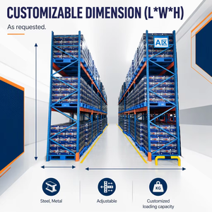 Heavy Duty Durable Steel Pallet Racking Rack Warehouse Gravity Flow Shelving for Carton Flow Racking Mobile Carton Storage