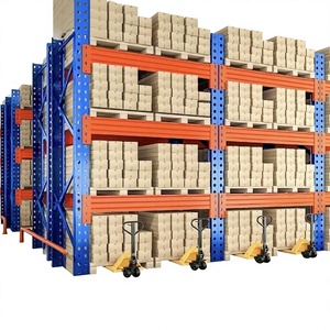 Heavy-duty Blue/orange Storage Rack Wholesale Beam-type Thickened Multi-layer Detachable Frame