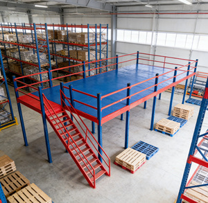 Warehouse Heavy Duty Multi-Level Steel Mezzanine Floor Pallet Racking System CE Certified 2-Layer Painted Surface 500kg/sqm Load